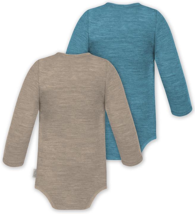 Produktbild Normani 2er Pack Baby Merino Body Langarm „Auckland" - 9373 (98)