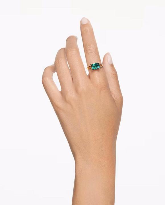 Image du produit Swarovski Matrix Cocktail Bague Rectangle Vert Or (60)