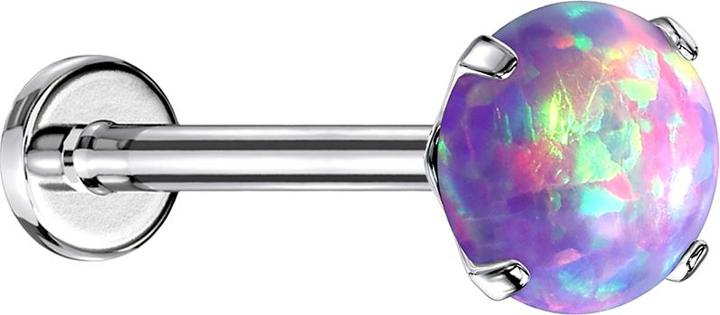 Immagine prodotto Star Piercing Labret Micro Threadless argento con cristallo a sfera argento (senza ottone)