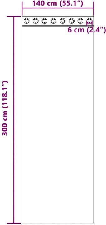 Produktbild VidaXL Proskudiia (140 x 300 cm)