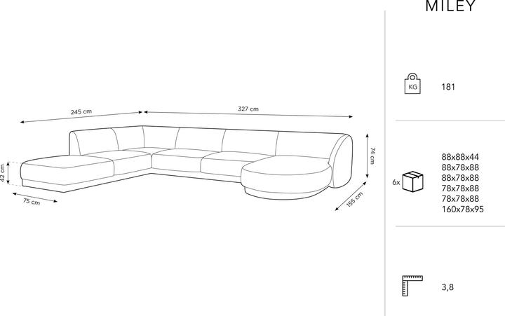 Actual product image Micadoni Miley (Sofa landscape)