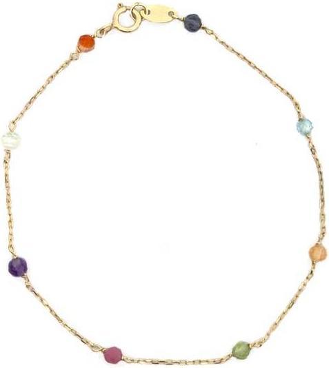 Passion Armband Aus 9 Kt Gold Mit Synthetischen Steinen - 19 cm (9 KT GOLD)
