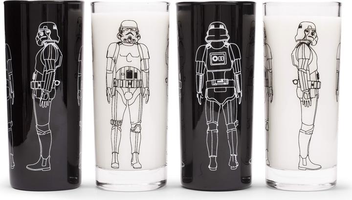 Original Stormtrooper 4 Trinkgläser (2x schwarz, 2x klar) (0.30 l, 4 x)