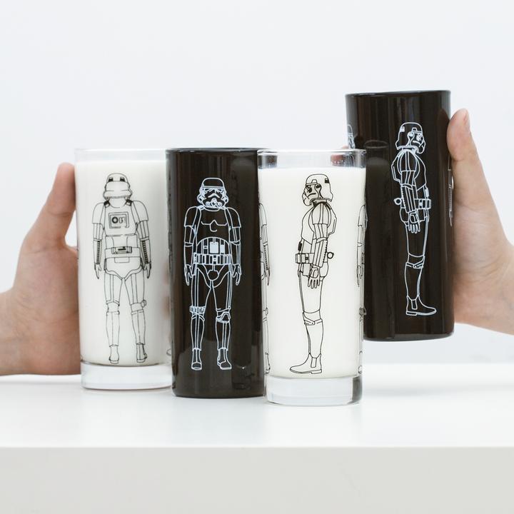 Produktbild Original Stormtrooper 4 Trinkgläser (2x schwarz, 2x klar) (0.30 l, 4 x)