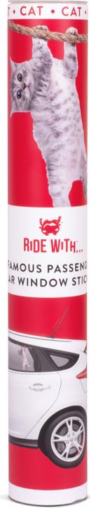 Actual product image Ride With Hanging Cat - Fenstersticker "Katze"