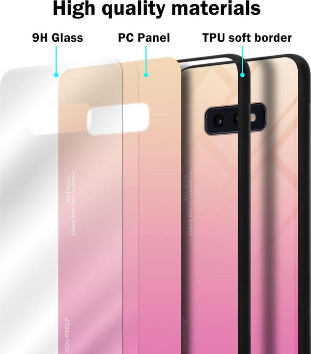 Produktbild Cadorabo TPU 2 Farben Glas Cover (Samsung Galaxy S10e)