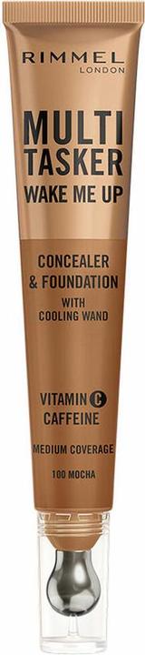 Actual product image Rimmel London Rimmel Multi-Tasker Wake Me Up Foundation & Concealer 100 Mocha (Mocha)