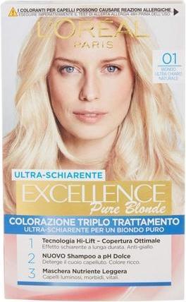 Actual product image L'Oréal Paris L'Oreal Excellence Colouring Cream Creams No.01 Ultra-Light Natural Blonde (01 Ultra-Light Natural Blonde)