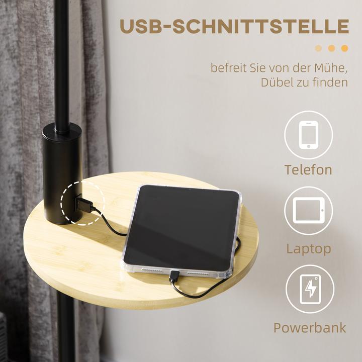 Image du produit Homcom Lampadaire avec un long câble d'alimentation (E27)