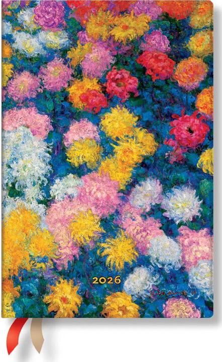 Paperblanks PAPERBLAN Agenda Monets Chrysanth. 2026 DD0557-6 1W/2S HOR Mini HC DE 9.5x14cm (German)