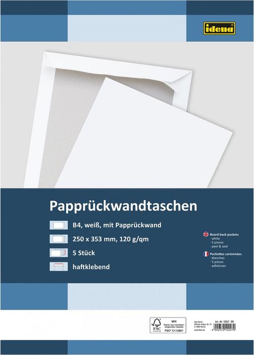 Produktbild Idena VT B4 weiss 120g hk 5er o.F Rückwand FSC-Mix (5 x)
