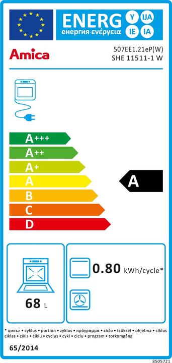 Label énergétique Amica SHE 11511