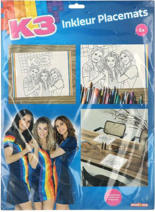 Image du produit Folat K3 Sets de table à colorier, 6pcs. (6 pcs, 40 x 30 cm)
