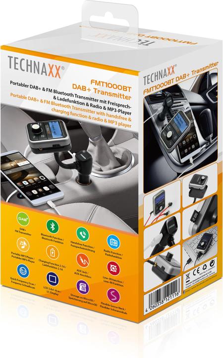 Image du produit Technaxx Fmt1000bt (FM, DAB+ DAB, VHF, Bluetooth)