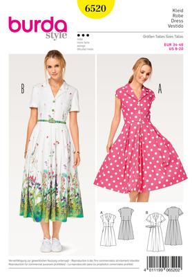Pattern dress pleated skirt