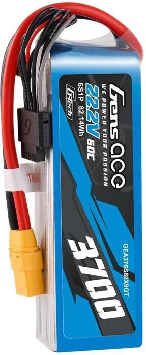 Actual product image Gens Ace Accumulator Lipo G-Tech 3700mAh 22.2V 60C 6S1P XT90 (22.20 V, 3700 mAh)