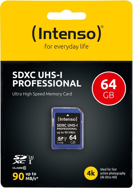 Immagine prodotto Intenso Scheda SDXC (64 GB, SDXC, U1, UHS-I)