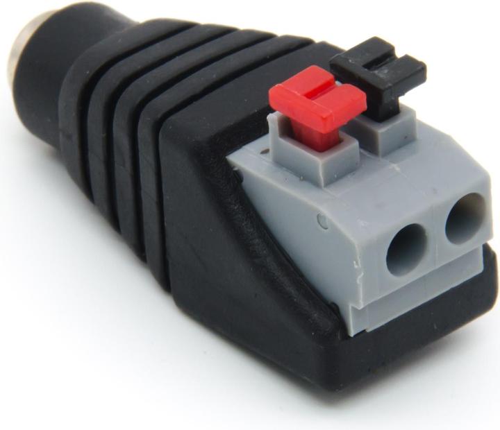Actual product image Purecrea DC socket Female Barrel Jack 5.5mm / 2.1mm with spring clips