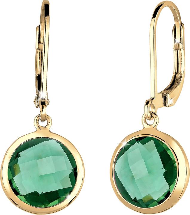 Produktbild Elli PREMIUM Ohrringe Quarz Basic Stilvoll Elegant 925 Silber vergoldet (925 Sterling Silber)