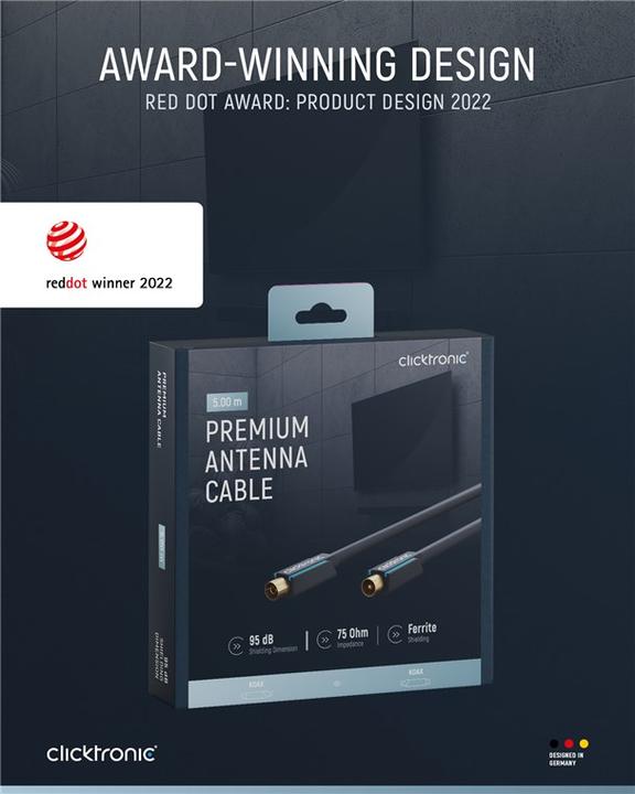 Actual product image clicktronic Antenna cable (95 dB, Antenna cable)