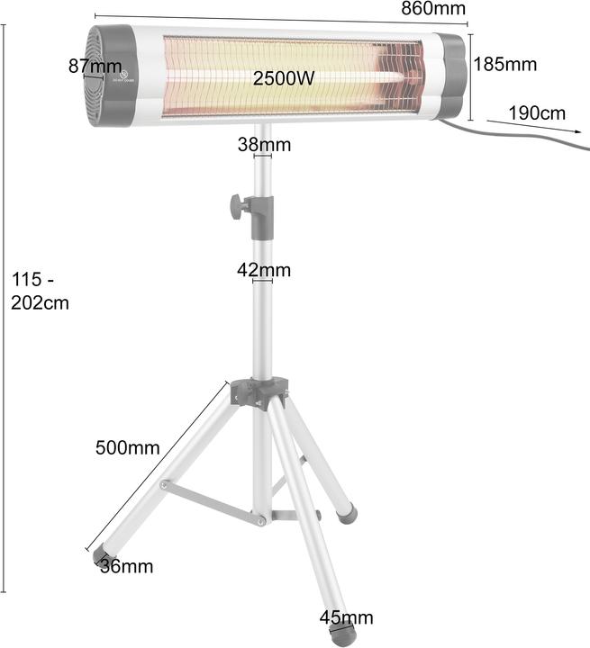Produktbild Arebos Infrarot Heizstrahler (2500 W)
