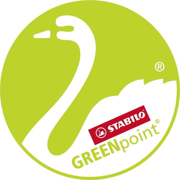 Produktbild STABILO GREENpoint umweltfreundlicher Filzschreiber (Lila, Türkis, Blau, Rot, Grün, Schwarz, 6 x)