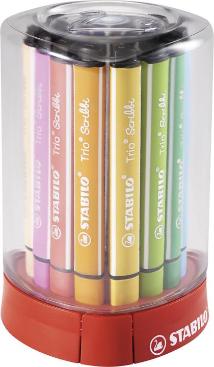 Actual product image STABILO Trio Scribbi Spring-loaded triangular felt-tip pen (Multicoloured, 12 x)