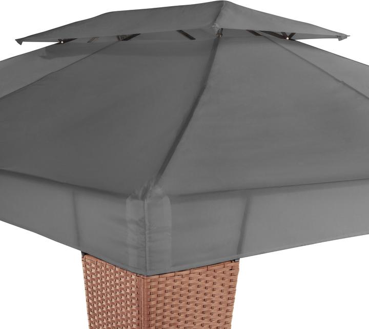 Actual product image tectake Gazebo Mona 3x4m rattan (400 cm, 300 cm)