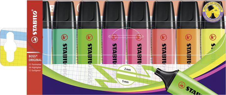 STABILO Boss Original (Assorted, 5 mm, 8 x)