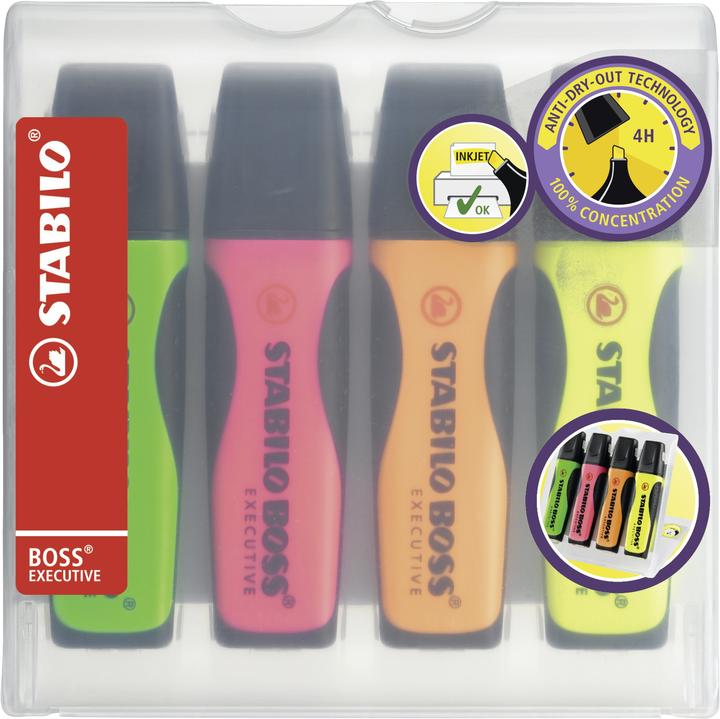 Actual product image STABILO Boss Executive (Pink, Yellow, Green, Orange, 5 mm)