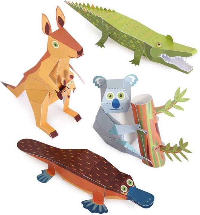 Produktbild Pukaca Papierspielzeugset. 4 australische Tiere (Deutsch)