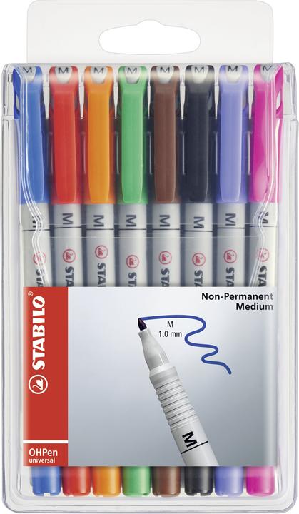 Produktbild STABILO OHPen universal Folienstift wasserlöslich (Mehrfarbig, 1 mm, 1 x)