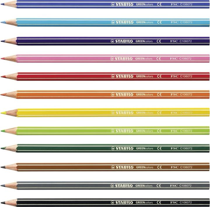 Produktbild STABILO GREENcolors Buntstift (Mehrfarbig, 12 x)