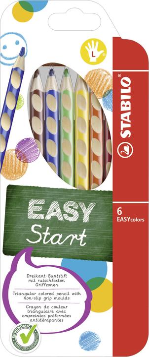 Produktbild STABILO EASYcolors ergonomischer Buntstift für Linkshänder (Mehrfarbig, 6 x)