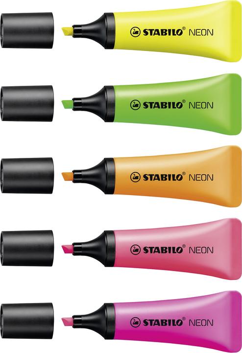 Produktbild STABILO NEON Textmarker (Neon, 5 mm, 5 x)