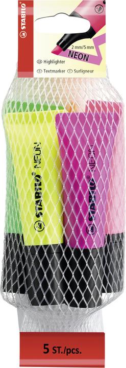 Produktbild STABILO NEON Textmarker (Neon, 5 mm, 5 x)