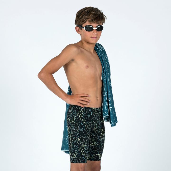 Image du produit Nabaiji Maillot de bain jammer natation Garçon - 500 Fitib shark noir (146)