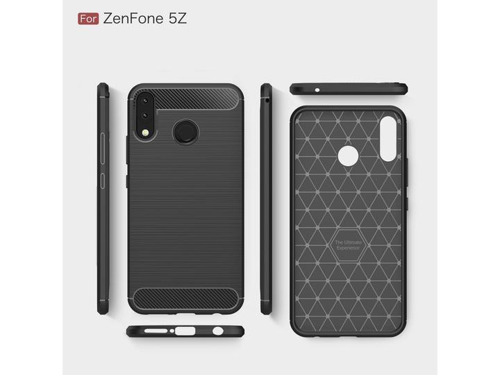 Immagine prodotto Screenguard Asus ZenFone 5 / 5Z Cover Carbon Brushed Soft TPU (Asus Zenfone 5Z)