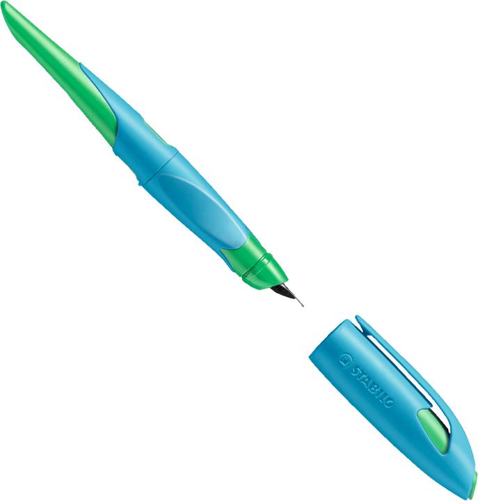 Produktbild STABILO EASYbirdy ergonomischer Schulfüller für Linkshänder Standard-Feder (Grün, Blau, 1 x)