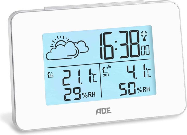 Actual product image ADE Wetterstation mit Funk-Aussensensor Weiss, Funktionen
