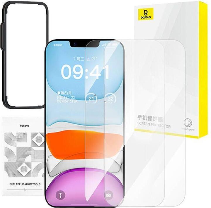 Actual product image Baseus privacy tempered glass Superior HD for iP 11Pro/X/XS +2xcleaning kit and EasyStick (1 Piece, Apple iPhone 11 Pro)