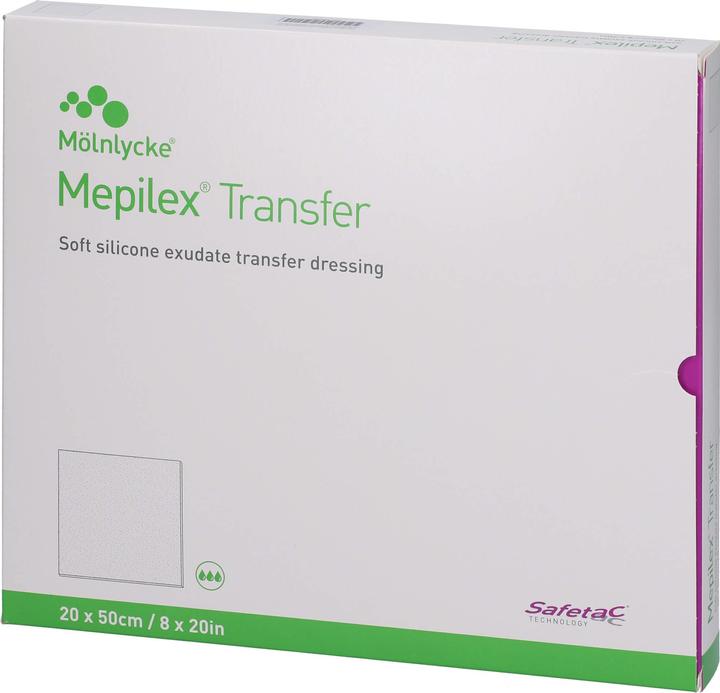 Actual product image Mepilex Transfer Safetac wound dressing à 20 x 50cm (4 x)