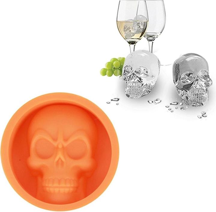 Produktbild König Design Silikon Eiswürfelform Totenkopf Skull Eiswürfel Eis für Whiskey Wein Bar Party