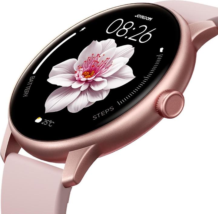 Actual product image Joyroom Classis Series JR-FC1 Smartwatch with Call Answering Function / IP68 Protection - Pink