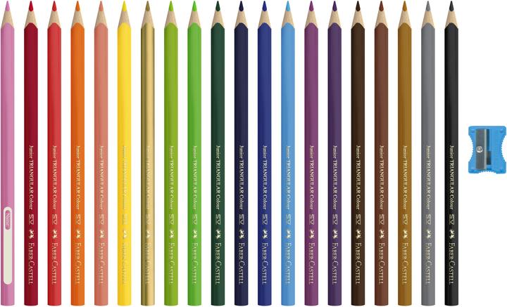 Image du produit Faber-Castell Crayons de couleur triangulaires Jumbo, étui de 20 pièces (Trié, 20 x)