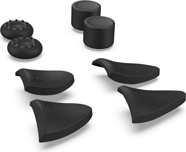 Actual product image Avizar PS5 Dualsense Controller Accessory Kit: Extensions + Thumb Grips - Black (PS5)
