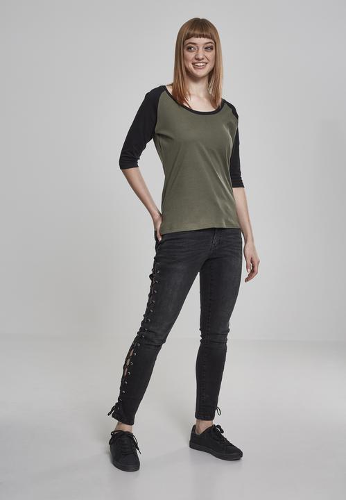 Immagine prodotto Urban Classics Tee Raglan 3/4 da donna a contrasto (5XL)