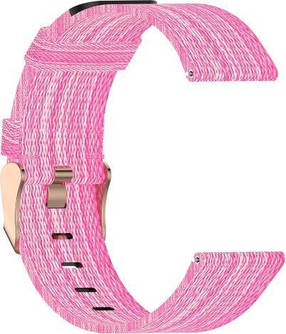Cover-Discount Fitbit Versa - Bracelet en nylon rose (Nylon)