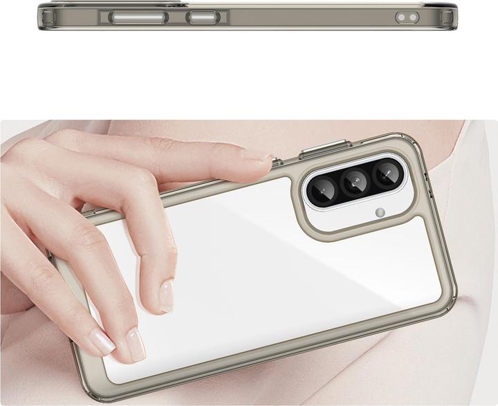 Produktbild Hurtel Outer Space Case für Samsung Galaxy A26 Cover mit flexiblem Rahmen - Halbtransparent, Schwarz (Samsung Galaxy A26)