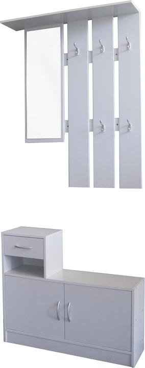 Produktbild HTI-Living Garderobenpaneel mit Schuhschrank Thekla Weiss